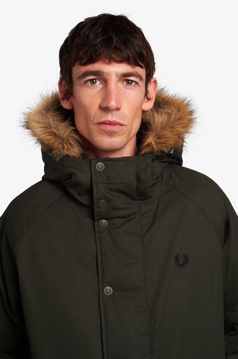 Green Fred Perry Padded Waxed Cotton Men's Jackets | PH 1222HAPK